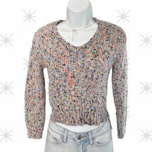Chelsea&Violet Size Medium Colorful Speckled Knit Sweater Elegant Y2K Winter